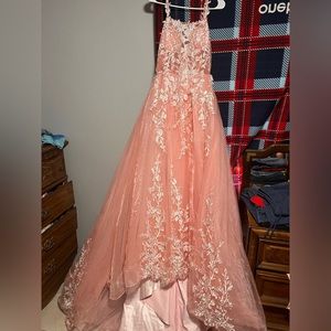 Pink wedding dress